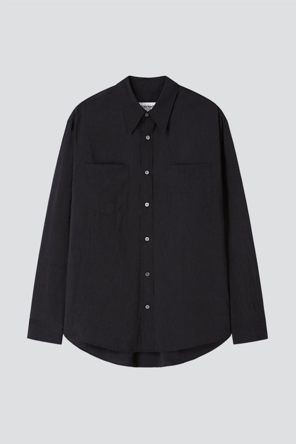 TONYWACK Black Silk Crepe Shirt