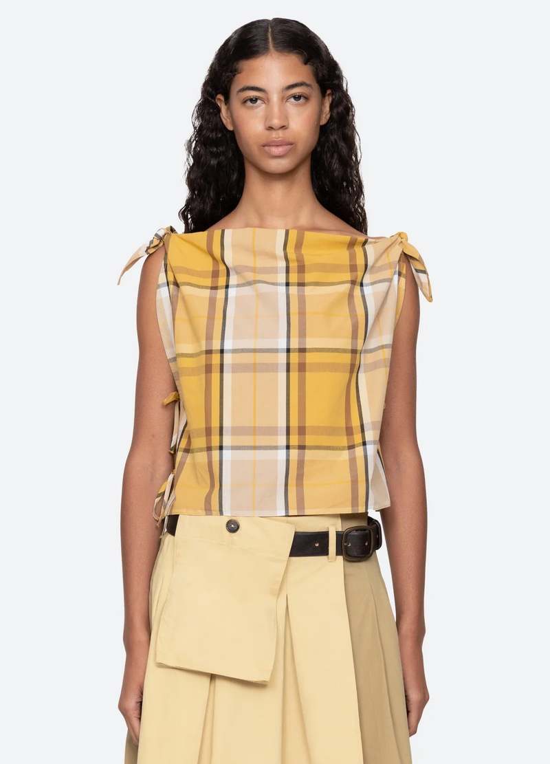 Sea NY Copeland Plaid Top