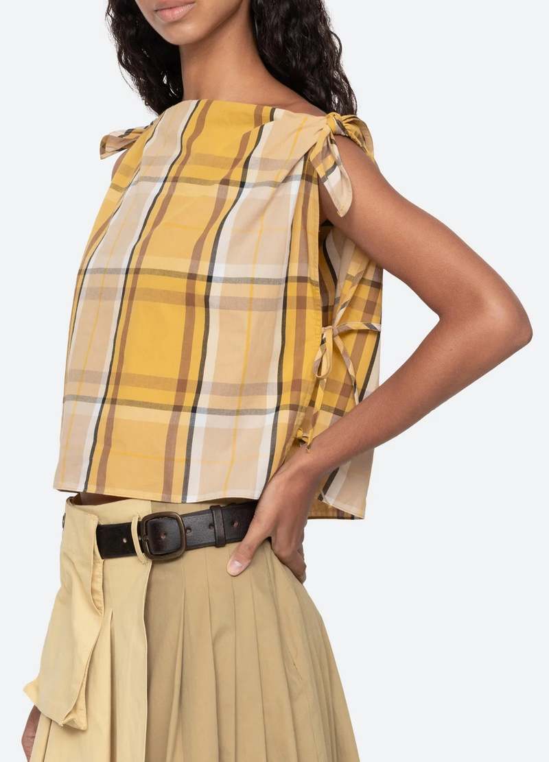 Sea NY Copeland Plaid Top