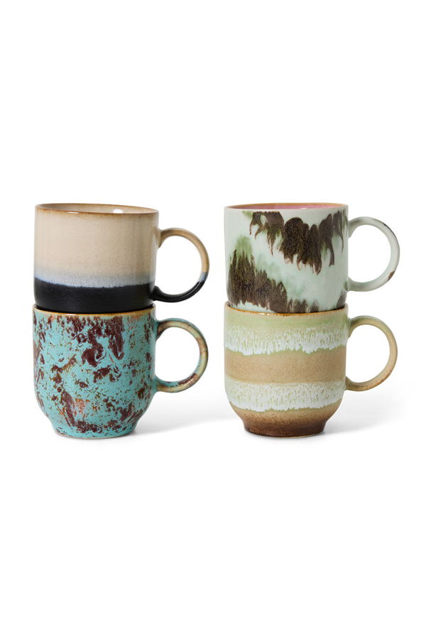 HKliving 70s Ceramics Cafe Cups Abstract Mug