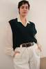 Hermine Vintage 90s Forest Lambswool Sweater Vest - Green - Thumbnail 1
