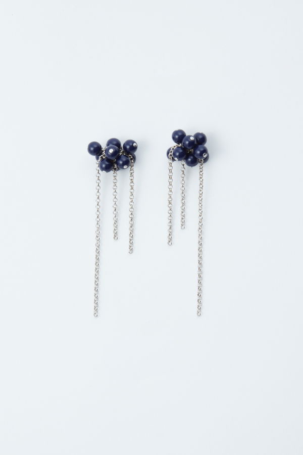 Rachel Comey Bauble Mesh Earrings - Navy Blue