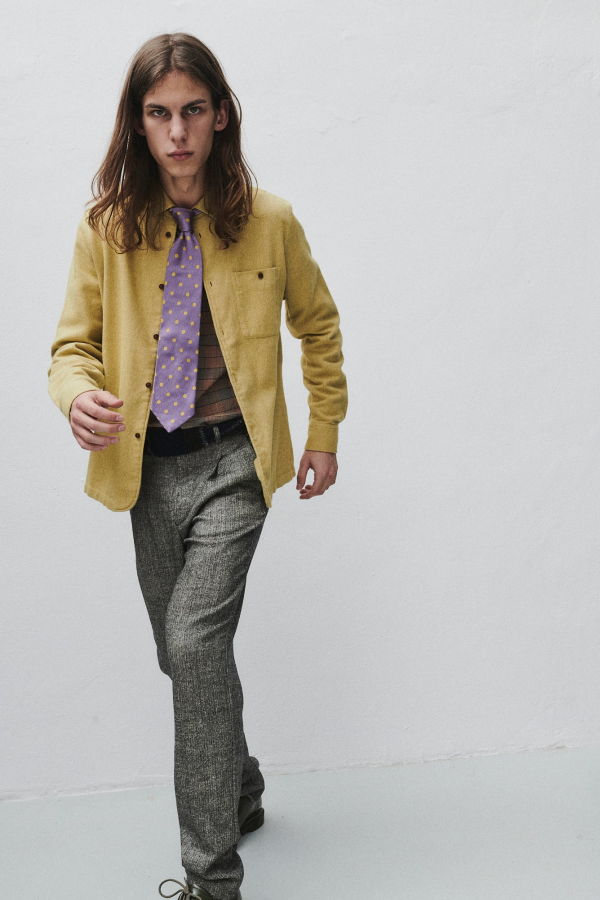 Delikatessen Strong Shirt - Melange Yellow/Beige