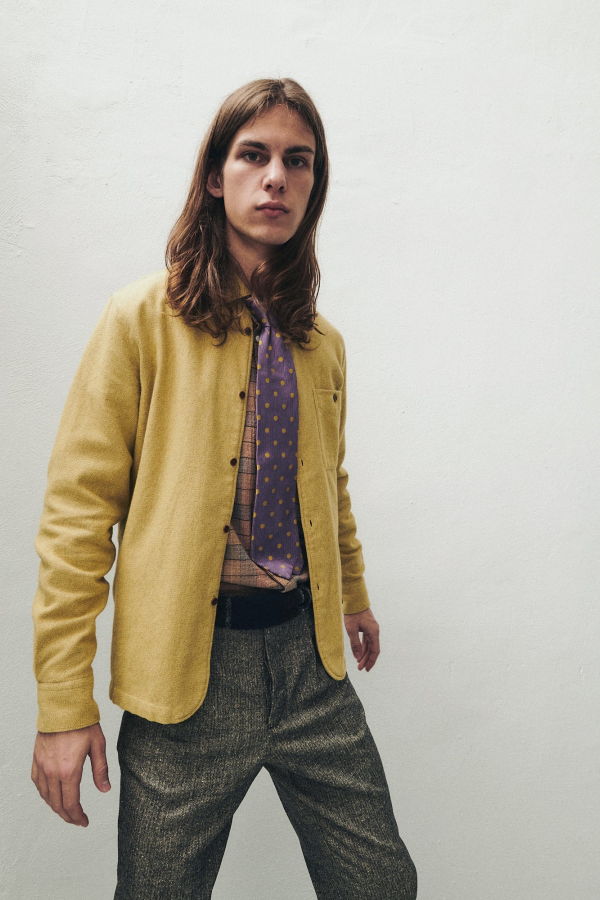 Delikatessen Strong Shirt - Melange Yellow/Beige