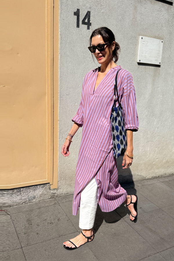 Two Striped Viola Long Caftan