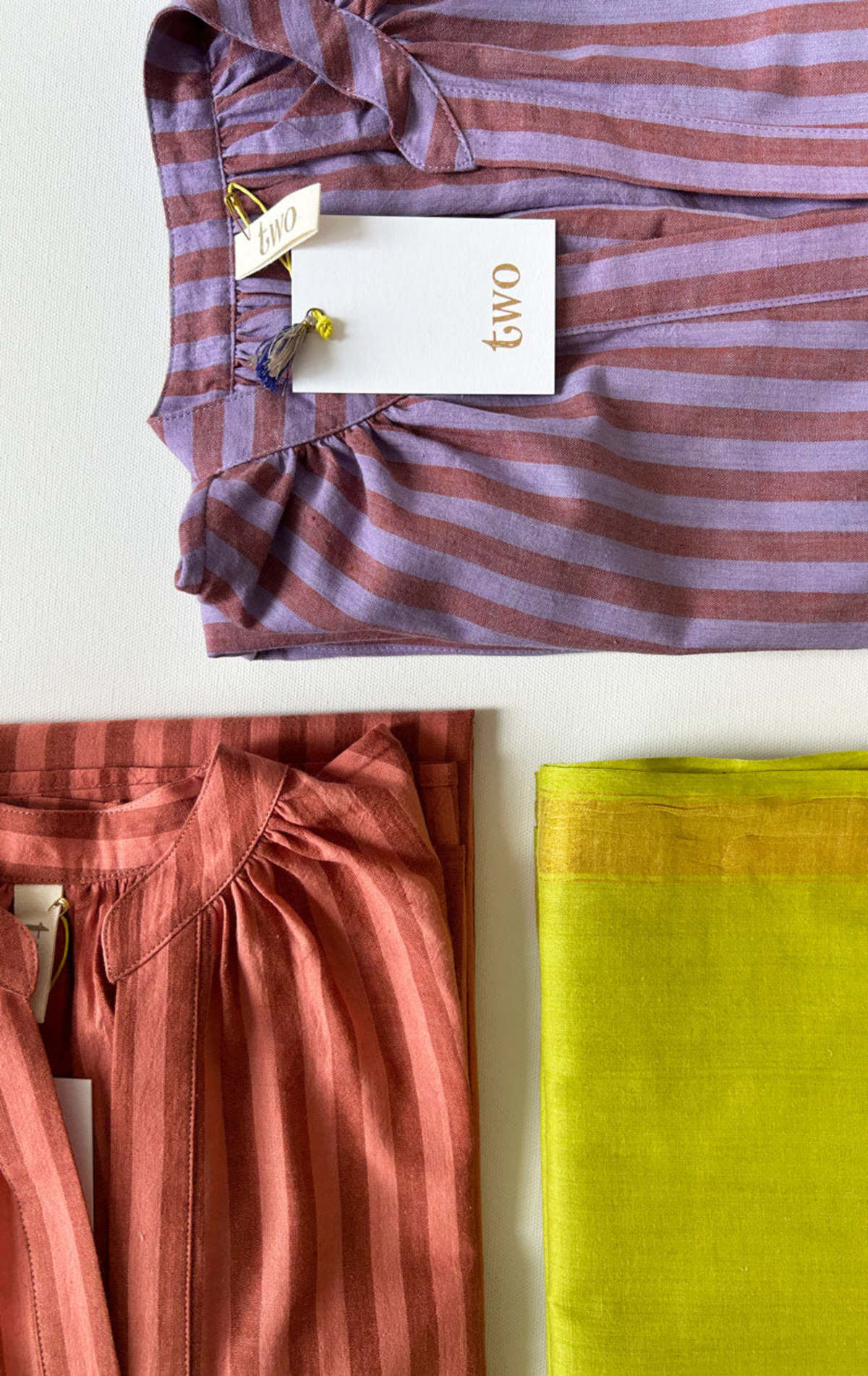 Two Striped Viola Long Caftan - Image 6 of 7