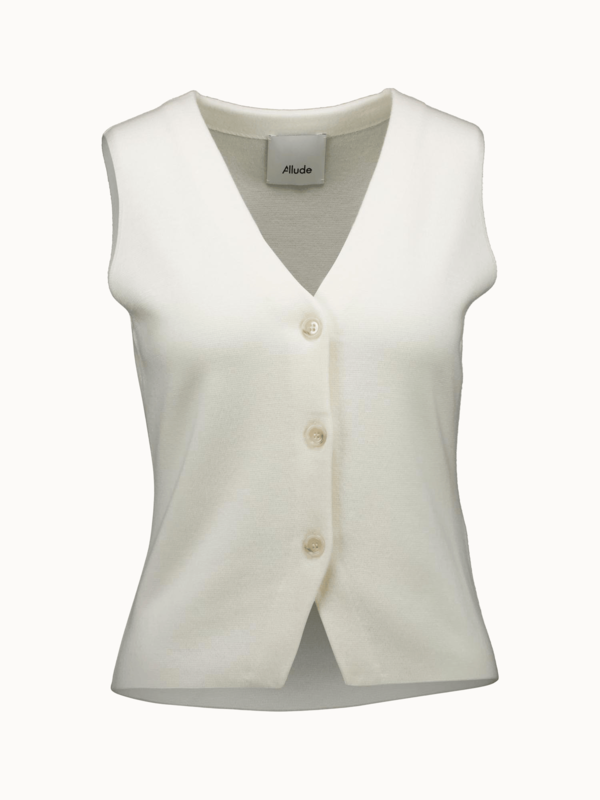 Allude V-Vest 0/1 64040 Sweater Vest - Off White