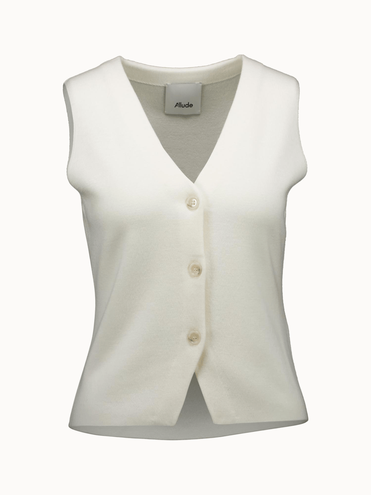 Allude V-Vest 0/1 64040 Sweater Vest - Off White - Image 1 of 1