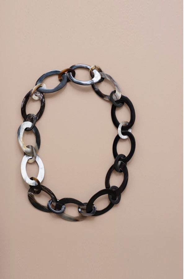 Maadili Collective Oval Horn Chain Necklace