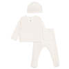 KIDS Petit Bateau Baby Three Piece Set - Cream - Thumbnail 1