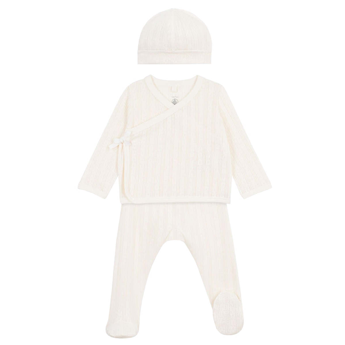 KIDS Petit Bateau Baby Three Piece Set - Cream - Image 2 of 4