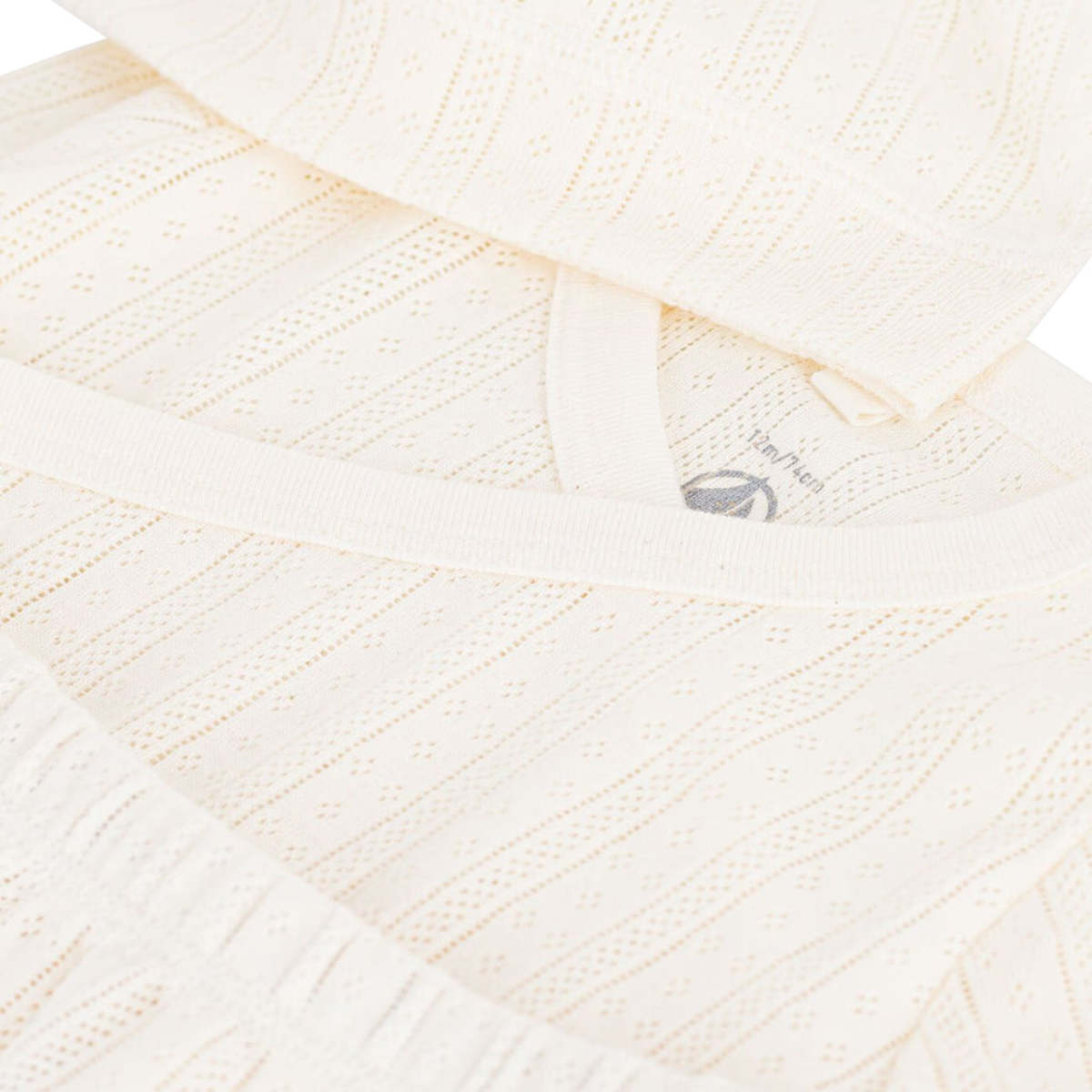 KIDS Petit Bateau Baby Three Piece Set - Cream - Image 4 of 4