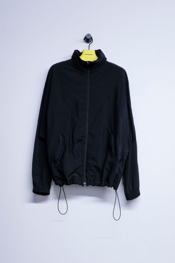 MM6 Maison Margiela Black Nylon Windbreaker Jacket