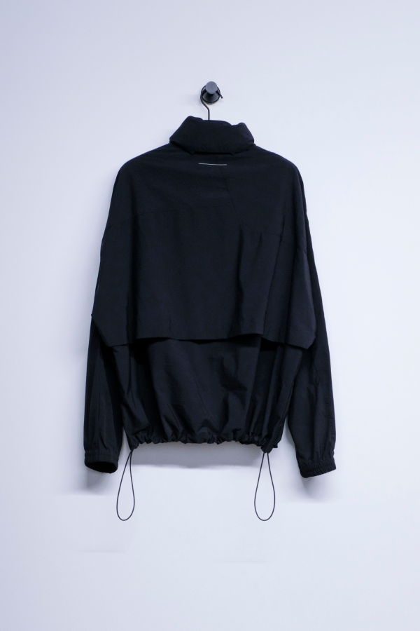 MM6 Maison Margiela Black Nylon Windbreaker Jacket