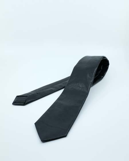 Our Legacy Black Real Fake Leather Tie | Garmentory