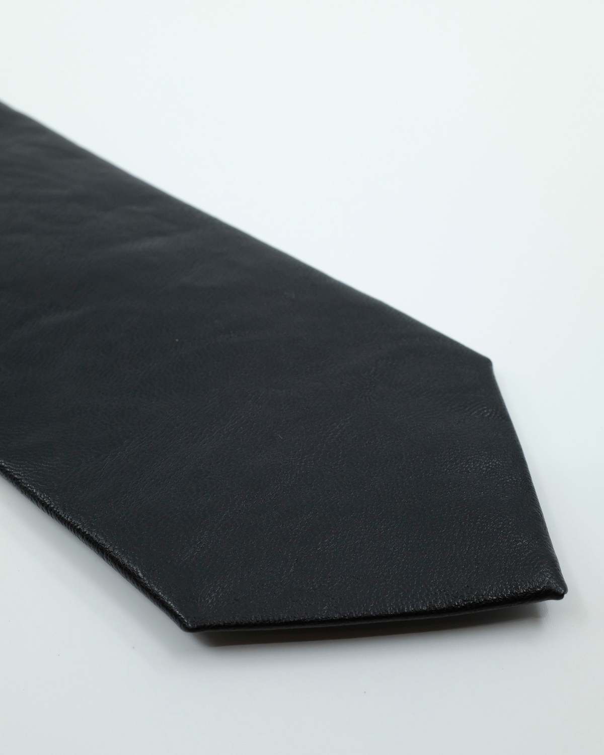 Our Legacy Black Real Fake Leather Tie - Image 3 of 4