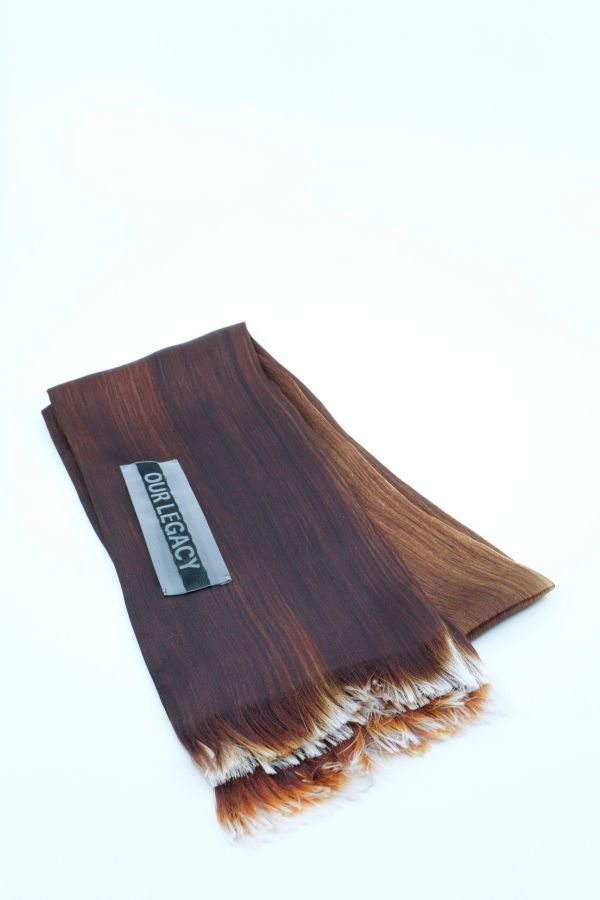 DEPARTAMENTO Brunette Silk Satin Long Hair Scarf