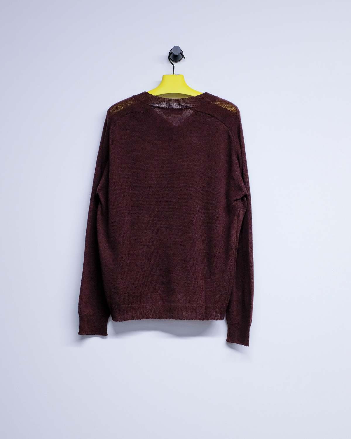 Our Legacy Cabernet Cyclone Linen Rue V-Neck Sweater - Image 2 of 2
