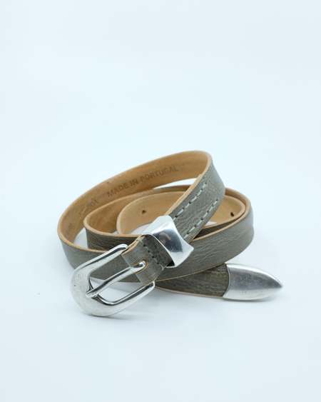 Our Legacy Flowers On Leather 2CM Belt - Black | Garmentory