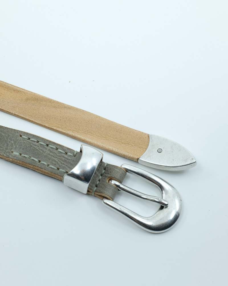 Our Legacy 2 CM Belt - Overcast Blue Leather