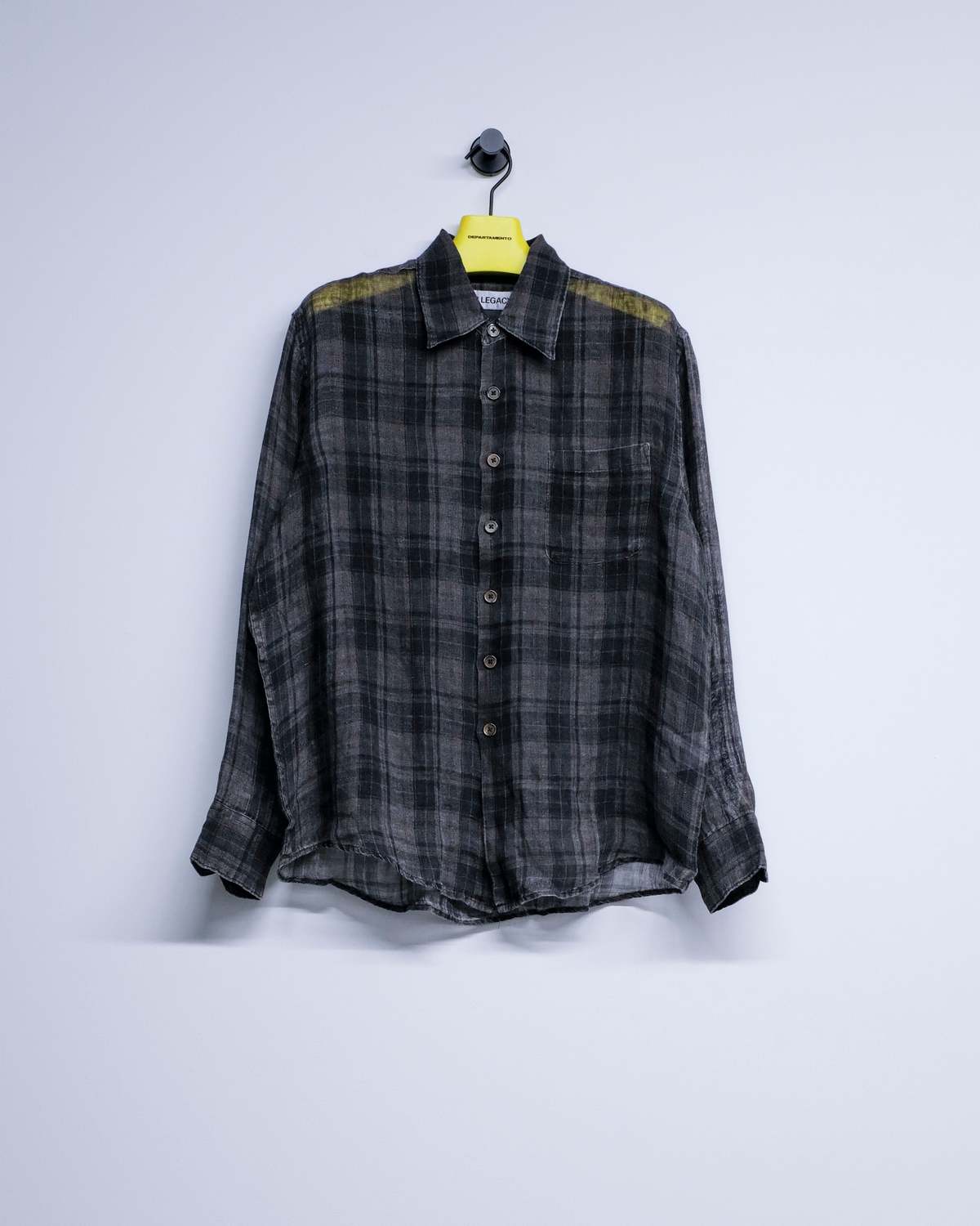 Our Legacy Penumbra Check Sheercoat Linen Above Shirt - Image 1 of 2