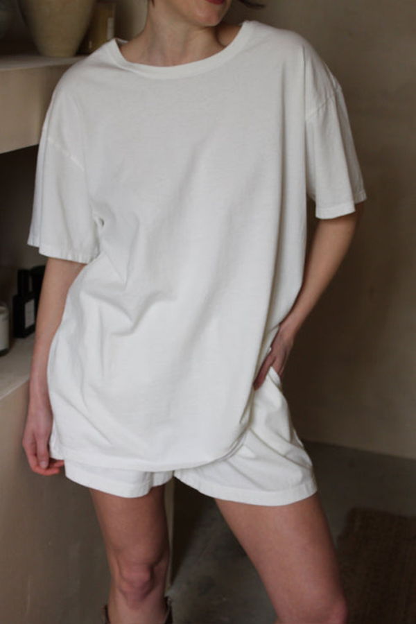 NA NIN Tristan Vintage Cotton Tee - Alabaster