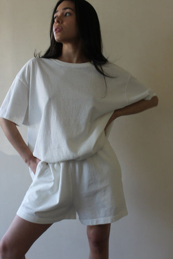 NA NIN Tristan Vintage Cotton Tee - Alabaster