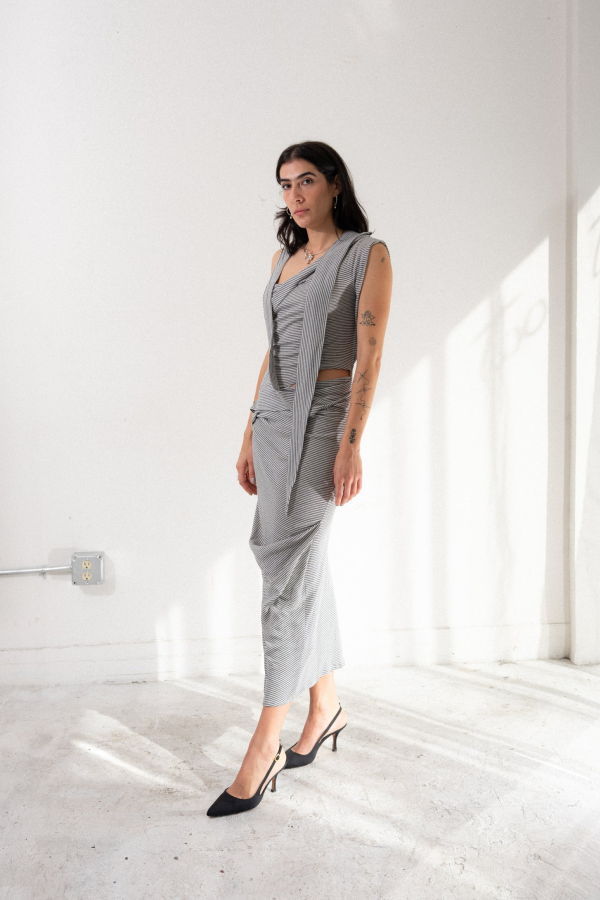 CARO CHIA Antro Striped Dress