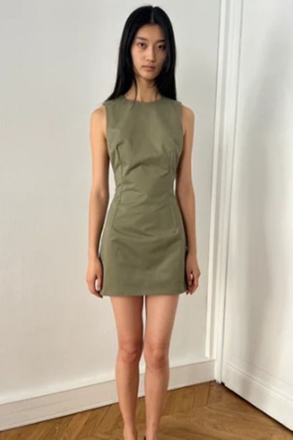Alfie Mini Nori Dress - Khaki