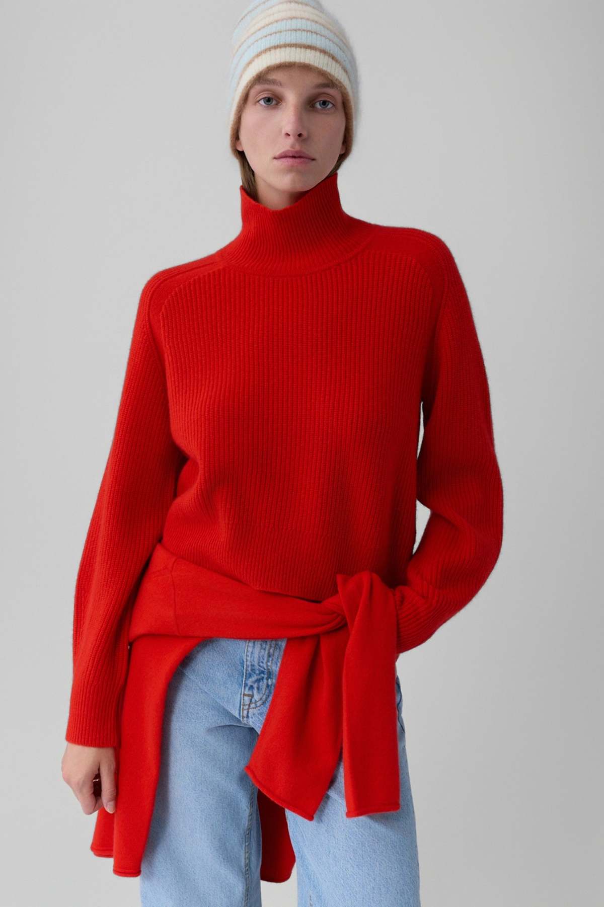 Guest in Residence Cropped Rib Turtleneck Sweater - Image 1 of 8