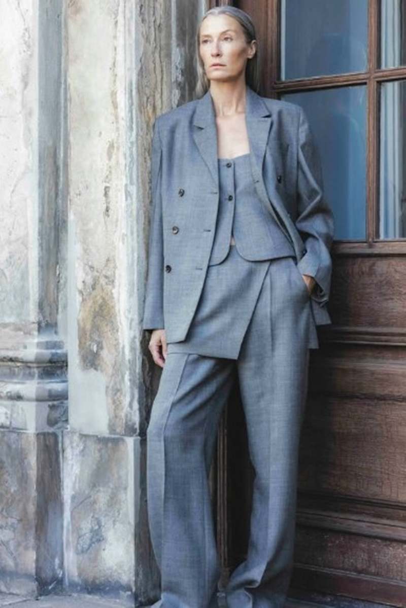 The Garment Pine Skirt Pants - Grey Melange