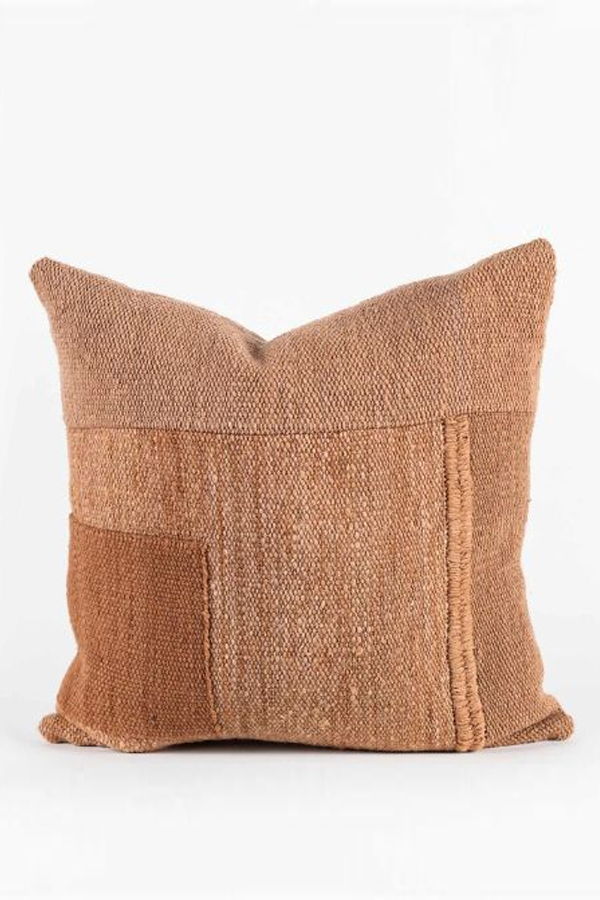 Treko Makun Patchwork Pillow Cover Elm Bark 26" x 26"