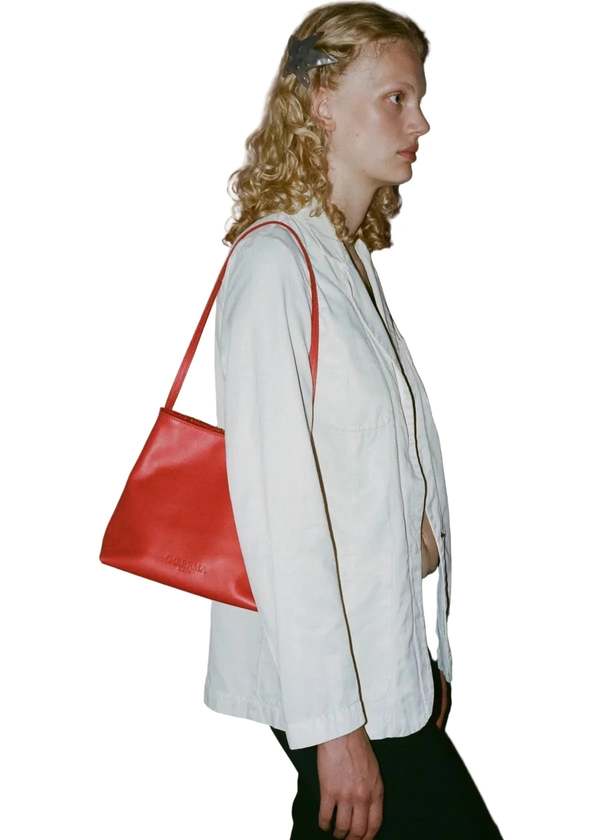 Merrma Earth Bead Leather Bag with Comb Handbag