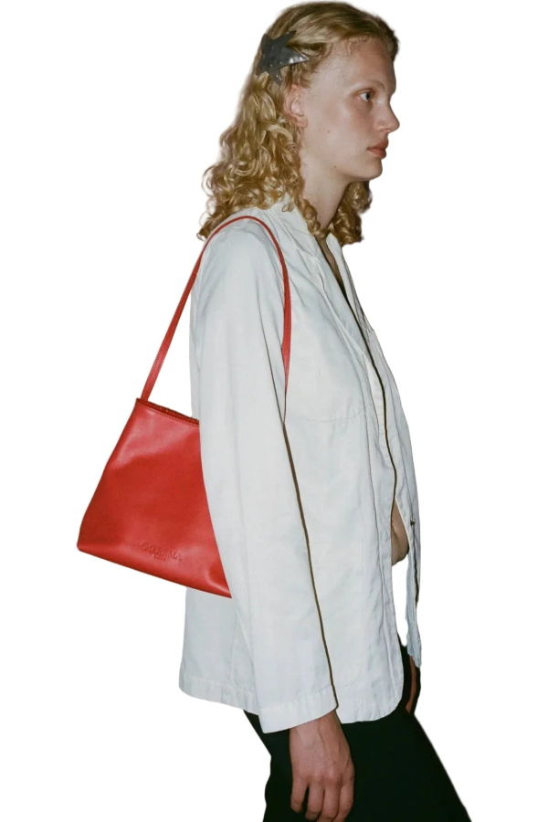 Merrma Earth Bead Leather Bag with Comb Handbag