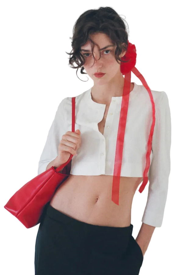 Merrma Earth Bead Leather Bag with Comb Handbag