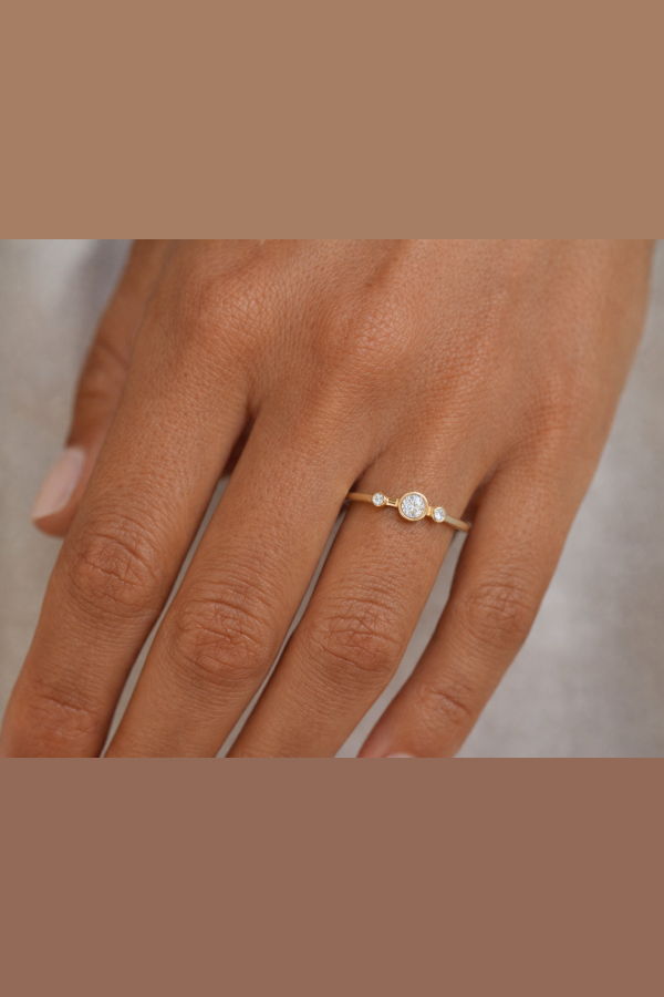 Studio Minimale Diamond Ring - 14k Gold
