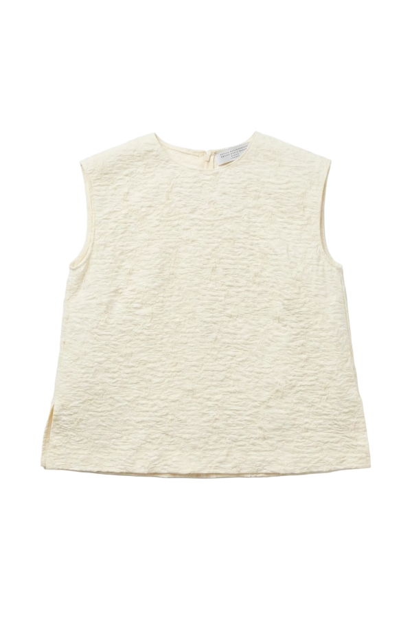 Harris Wharf London Crinkle Top Blouse - Off White