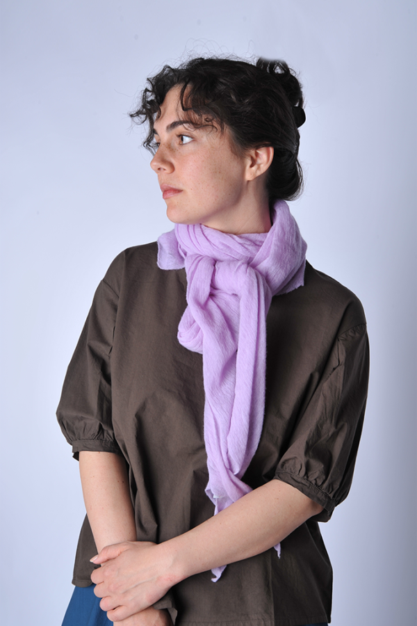 Botto Giuseppe Wisteria Diamond Classic Knit Cashmere Scarf - Lavender