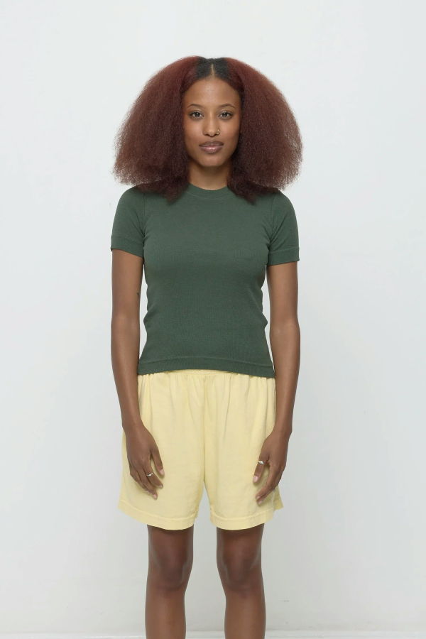 Everybody.World Rib Short Sleeve Tee - Pine