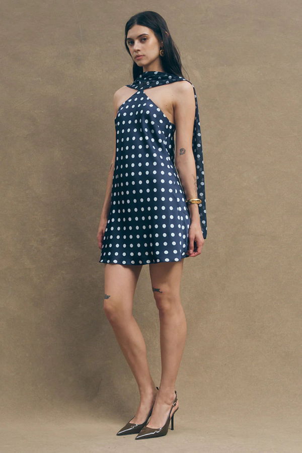 Maude Club Hendrix Mini Slip Dress - Dots