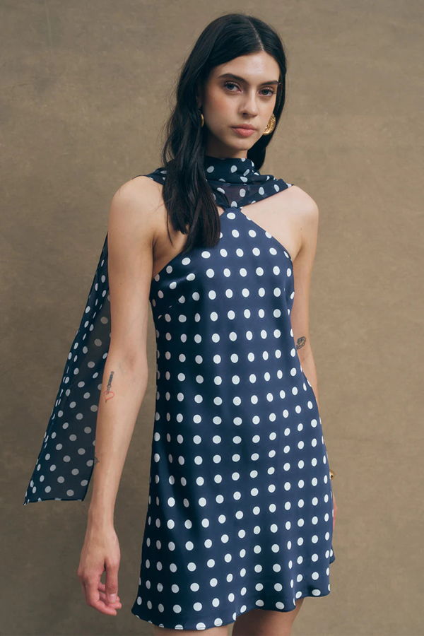 Maude Club Hendrix Mini Slip Dress - Dots