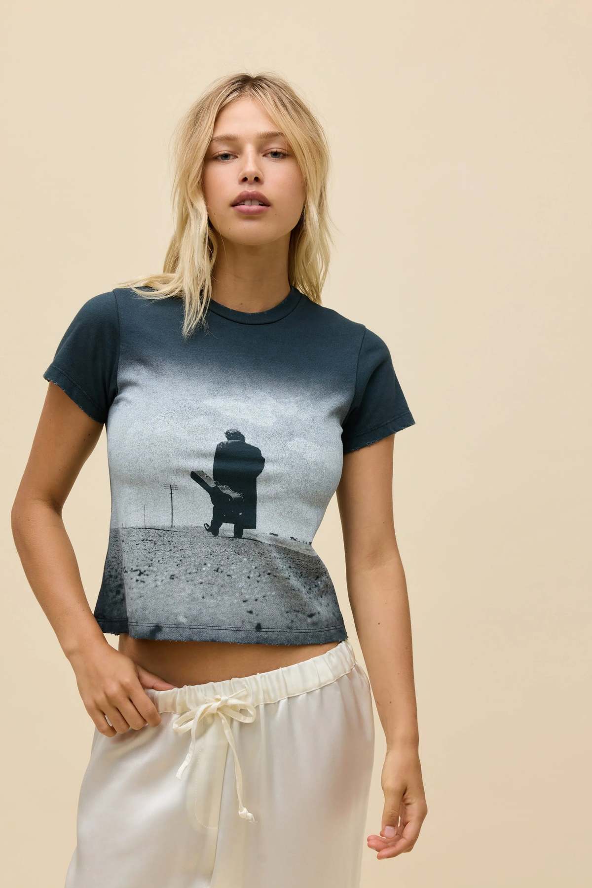 Daydreamer Johnny Cash Silhouette Tee - Vintage Black - Image 1 of 4