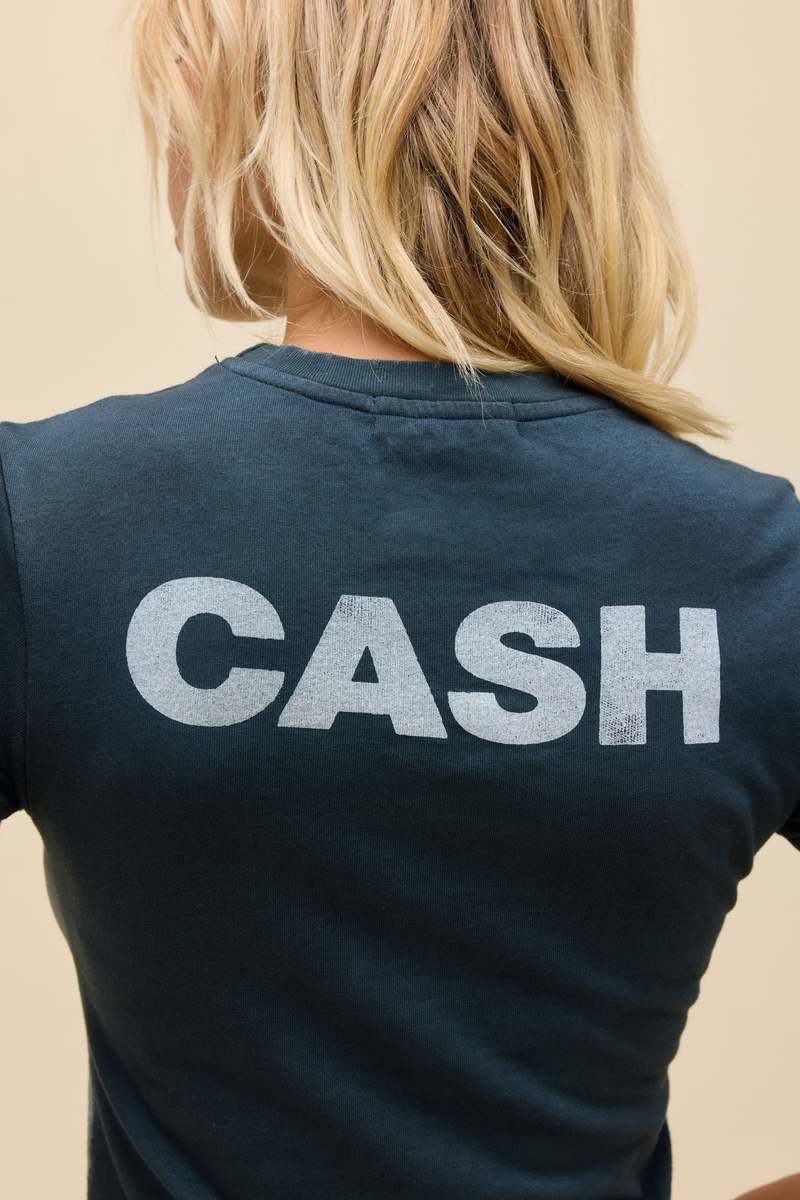 Daydreamer Johnny Cash Silhouette Tee - Vintage Black