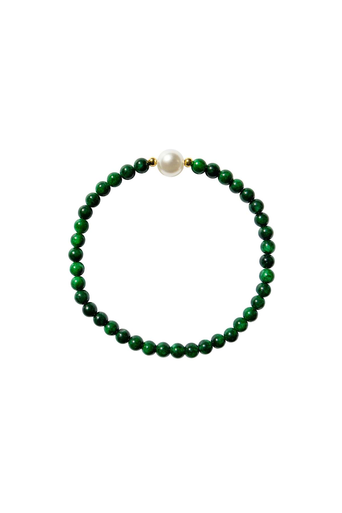 seree Clara Chalcedony Beaded Bracelet - Pearl/Green - Image 1 of 4