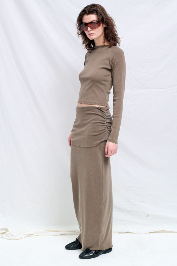 Assembly Coffee Maxi Skirt