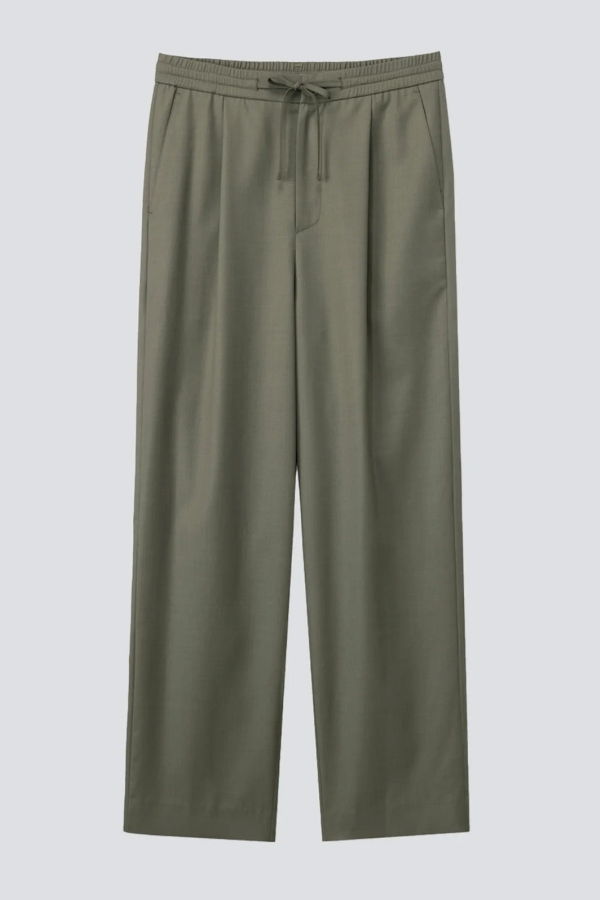 Dunst Khaki Lounge Wool Slacks - Khaki