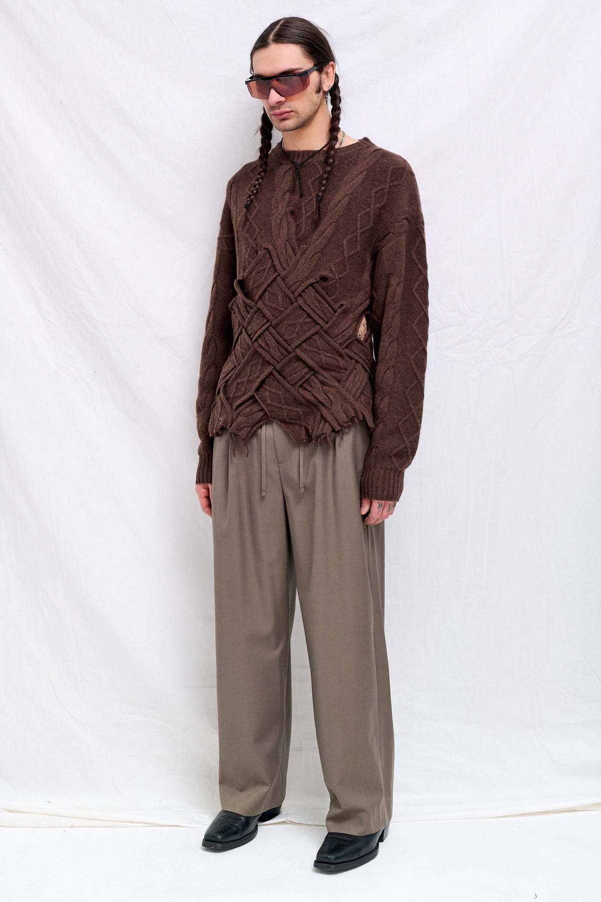 Dunst Khaki Lounge Wool Slacks - Khaki - Image 4 of 6