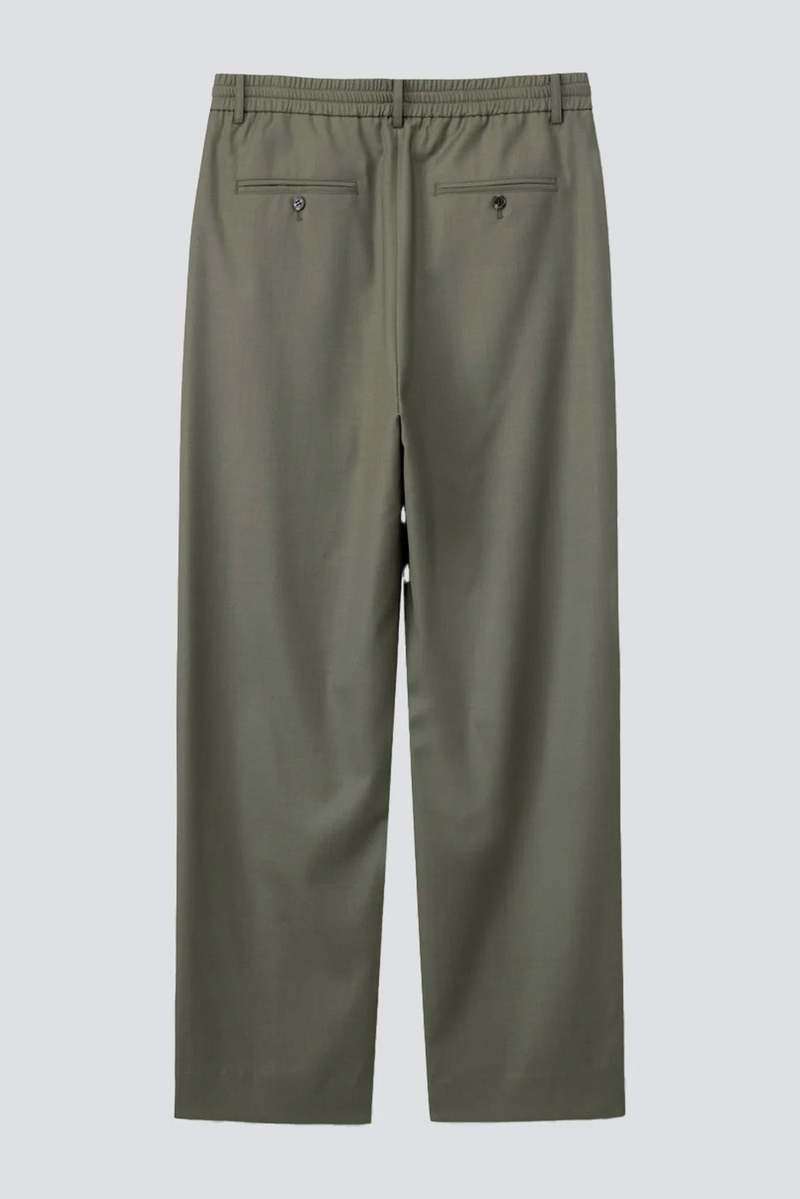 Dunst Khaki Lounge Wool Slacks - Khaki