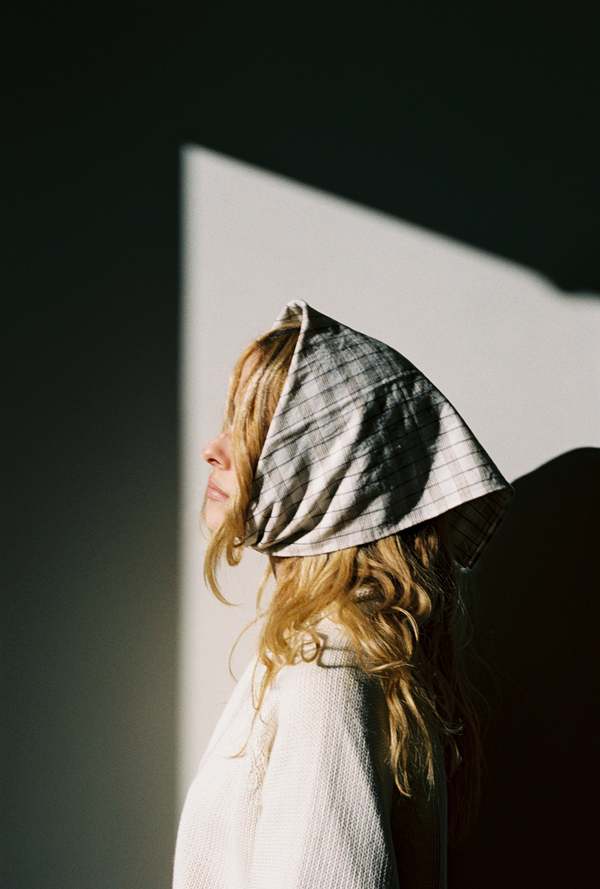 Maria Stanley SCARF - bone plaid