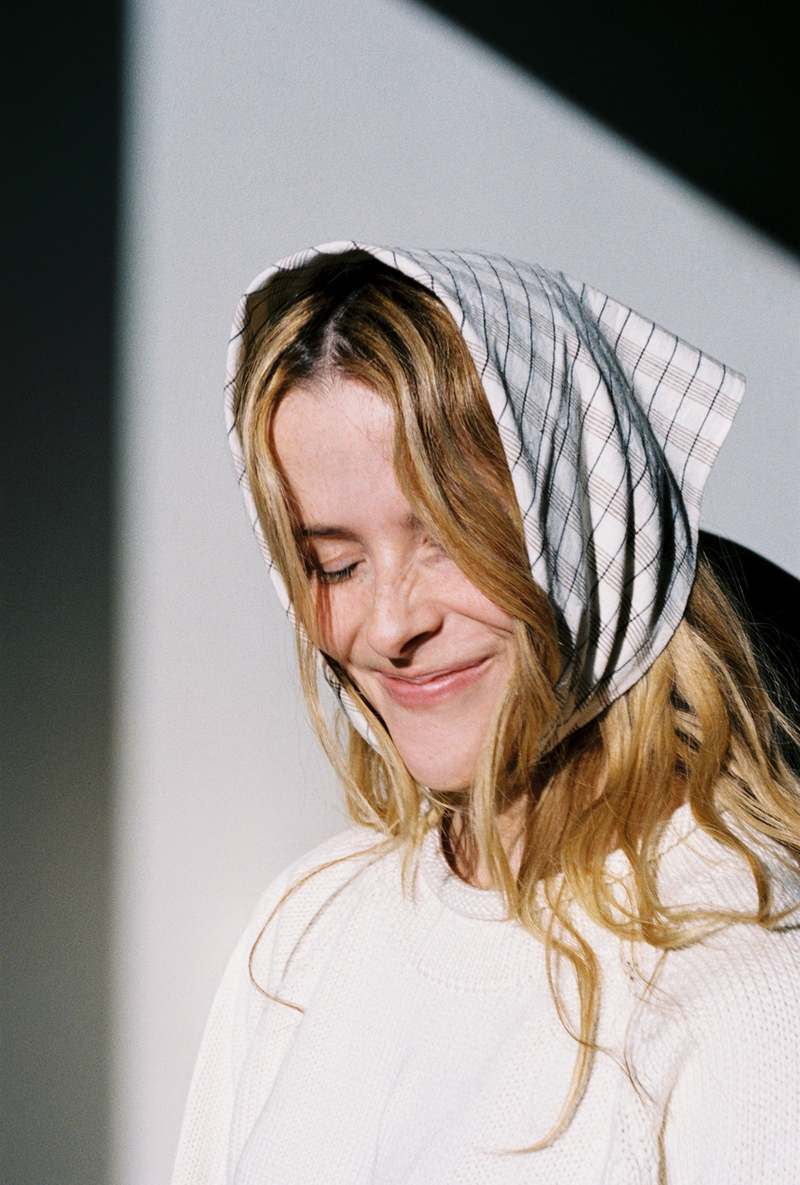 Maria Stanley SCARF - bone plaid